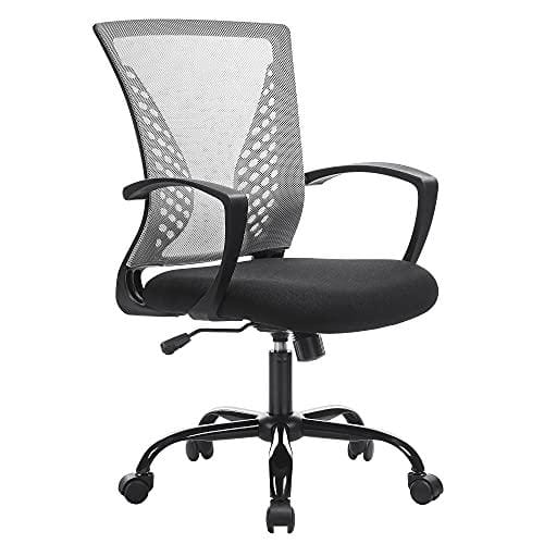 33% DESCUENTO SONGMICS Silla de Malla, Silla de Oficina giratoria, Altura Ajustable, Función de inclinación, Respaldo y Asiento de Malla Transpirable, para Estudio, Oficina, Carga de 120 kg, Gris OBN022G01