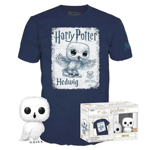 50% DESCUENTO Funko Pop! & tee: Harry Potter Hedwig Medium Camiseta, Franela Ropa con Figura de Vinilo Coleccionable Idea de Regalo Juguetes y Camiseta de Manga Corta para Adultos Hombres y Mujeres