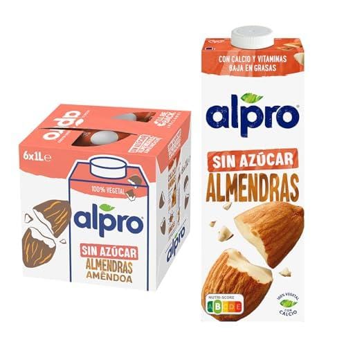 Alpro Bebida Vegetal de Almendras sin Ázucar Pack de 6 x 1L