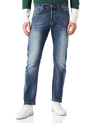 United Colors of Benetton Pantalones 4AC9UE001, Mezclilla Azul 902, 30 para Hombre