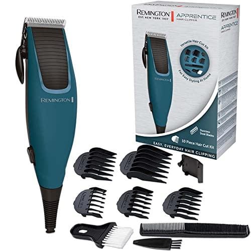 35% DESCUENTO Remington Máquina de Cortar Pelo Apprentice Cortapelos con Cable, Cuchillas de Acero Inoxidable, 5 Peines, 4 Accesorios: Peine, Capuchón Protector Cuchilla, Cepillo Limpieza y Cuello HC5020