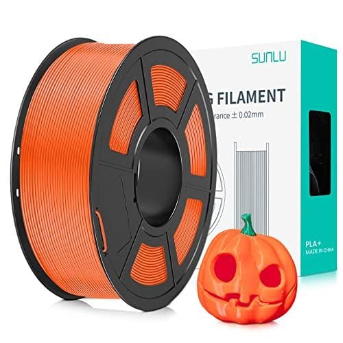 SUNLU Filamento PLA+ 1.75 mm, Filamento para Impresora 3D PLA Plus 1KG,Mejora de la resistencia,Neatly Wound, Filamento de impresión 3d PLA+, Precisión dimensional +/ 0.02mm,Naranja sol