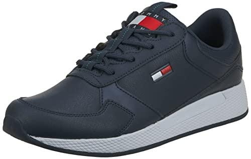 45% DESCUENTO Tommy Jeans Hombre Runner Sneaker Flexi Zapatillas de deporte, Azul (Twilight Navy), 40 EU
