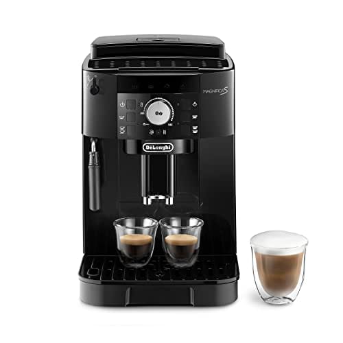 DESCUENTAZO 59% DESCUENTO De’Longhi Magnifica S ECAM11.112.B, Cafetera Superautomática con Boquilla para Leche, Cafetera Espresso del Grano a la Taza con 2 Recetas One Touch, Panel de Control Soft Touch, 1450W, Negro