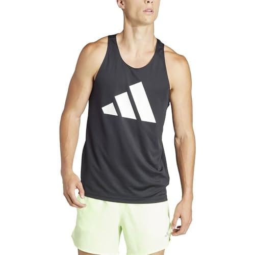 30% DESCUENTO adidas Run It Tank Top Camiseta sin Mangas, Black, XS Men’s