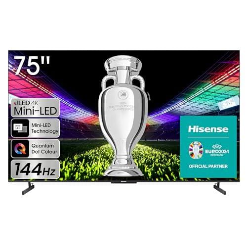 38% DESCUENTO Hisense TV 75U7KQ Mini LED Smart TV de 75 Pulgadas Televisor, Quantum Dot Colour, Modo Juego de 144Hz, Full Array Local Dimming, Dolby Vision IQ & Dolby Atmos, VIDAA 7 OS (2023)
