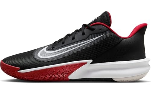 30% DESCUENTO NIKE Precision VII, Zapatillas de básquetbol Hombre, Black White University Red, 38.5 EU