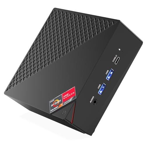 ACEMAGICIAN AM06PRO Mini PC, AMD Ryzen 7 5800U (8C/16T, hasta 4,4 GHz), Mini Ordenadores de Sobremesa 16GB RAM DDR4 512GB M.2 2280 NVMe SSD, Doble Ethernet/WiFi 6/para Oficina, Jugar