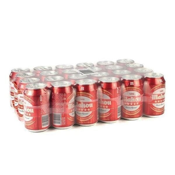 MAHOU 5 ESTRELLAS LATA 33CL – PACK 24 UNIDADES – CERVEZA DORADA LAGER – CINCO ESTRELLAS | Miravia