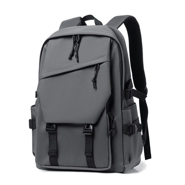 Mochila de 14 pulgadas de poliéster impermeable de color sólido simple para hombre Mochila de moda para estudiantes de pareja | Miravia
