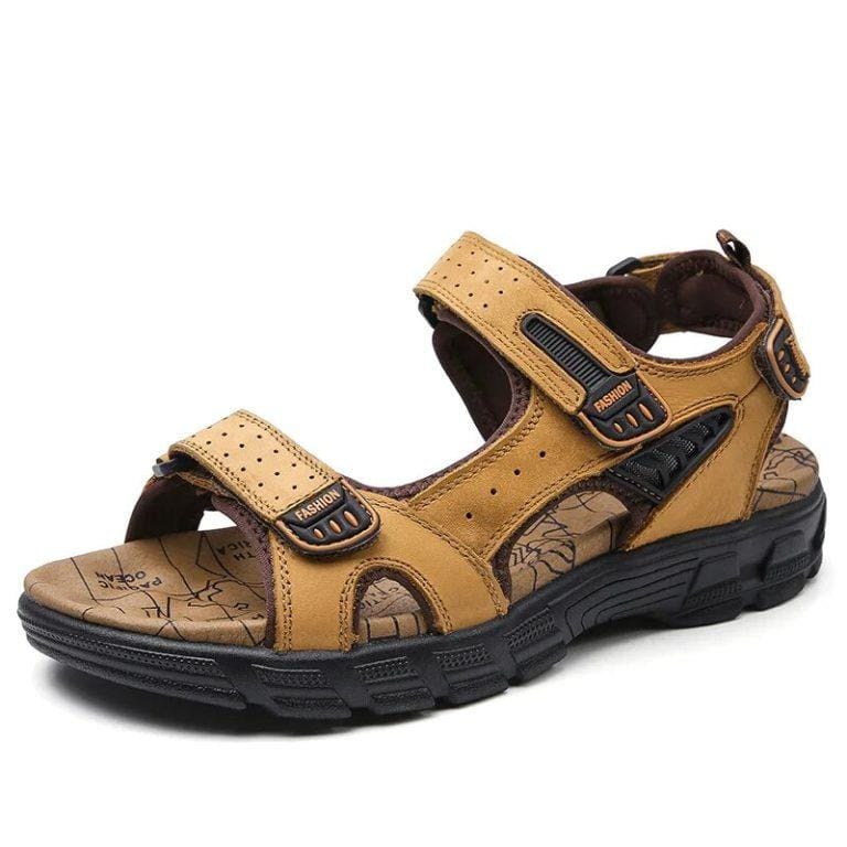 Sandalias cómodas de verano para hombre, zapatos suaves para playa y exterior, transpirables, informales de cuero | Miravia