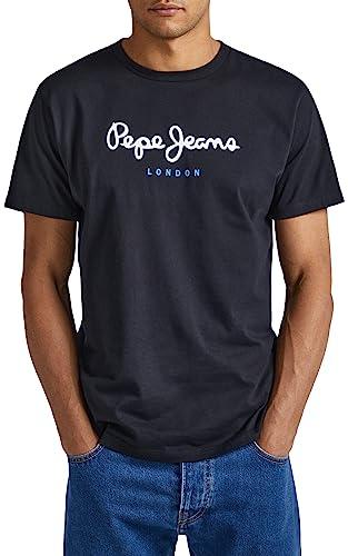 45% DESCUENTO Pepe Jeans Eggo Camiseta para Hombre Regular Fit Manga Corta Negro, L