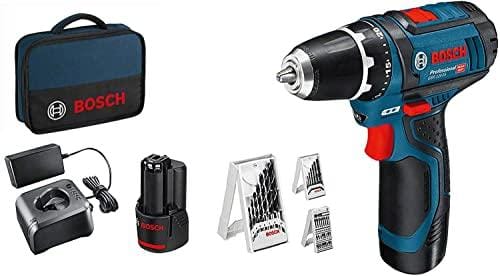 38% DESCUENTO Bosch Professional 12V System GSR 12V 15 Atornillador a batería (30 Nm, set 39 accesorios, 2 baterías x 2.0 Ah, en maletín de lona) Amazon Exclusive