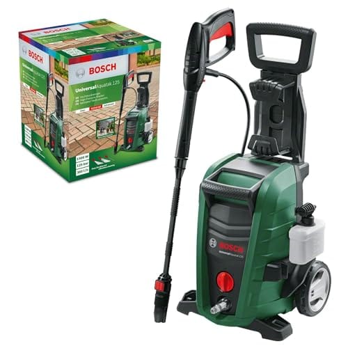 43% DESCUENTO Bosch Hidrolimpiadora de alta presión UniversalAquatak 125 (500 W, presión: 125 bar, caudal máx.: 360 L/h, 2 boquillas, manguera de 5 m, cable de 5 m, caja de cartón)
