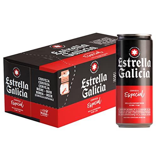 Cerveza Estrella Galicia Especial Frigopack Paquete de 10 latas de 33cl – Bebida alcohólica 5,5% de volumen en alcohol