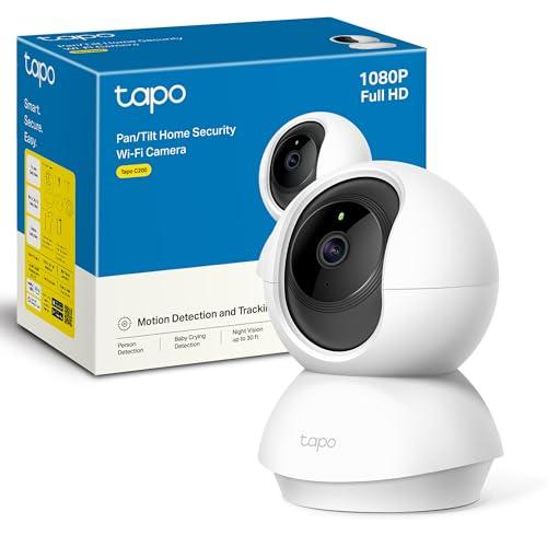 41% DESCUENTO TP Link TAPO C200 Cámara IP WiFi 360° Cámara de Vigilancia FHD 1080p,Visión nocturna, Notificaciones en tiempo real, Admite tarjeta SD,Detección de movimiento,Control Remoto,Compatible con Alexa