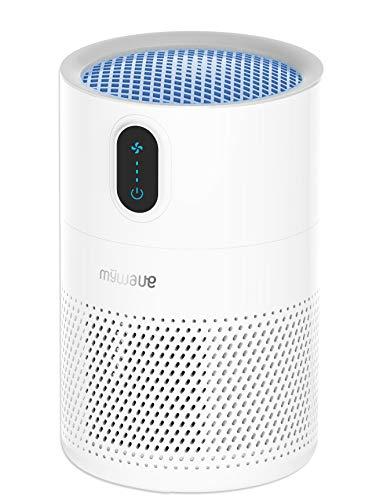 BUENA OFERTA 38% DESCUENTO My Wave Purificador de Aire Ayuda a Eliminar Partículas Nocivas Purificador con Luz Ultravioleta Panel Táctil de Control 3 Velocidades y Modo Noche Alcance de 16m2