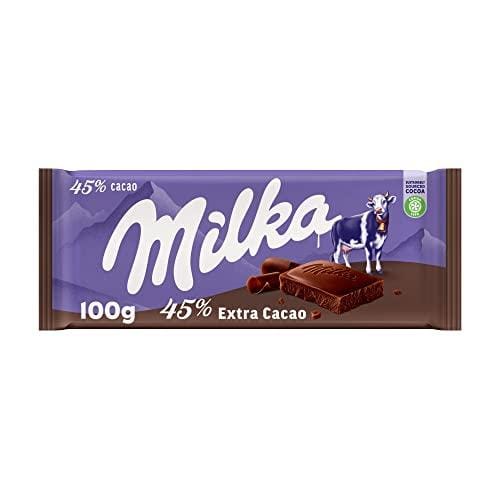¡TERCERA UNIDAD GRATIS! Milka Extra Cacao Tableta de Chocolate con Leche de los Alpes con 45% Cacao 100g