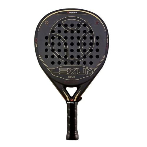 Mystica Pala Lexum Gold Black Edition 2021, Pala de Pádel para Jugadores de Nivel Avanzado Profesional