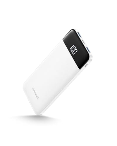 Bateria Externa 10400mAh Power Bank USB C con LED Patalla Bateria Portatil Charmast Ultra Slim Powerbank 2 Entradas y 3 Salidas de 5V/3A Compatible con iPhone 14 13 Samsung Huawei iPad