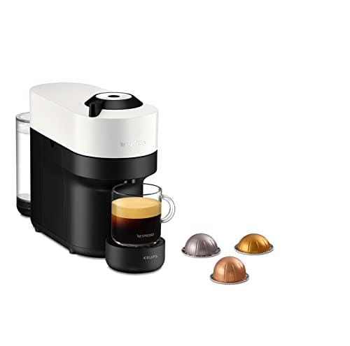 DESCUENTAZO 63% DESCUENTO Nespresso Cafetera Krups Vertuo POP Blanca Cafetera de Cápsulas YY4889FD