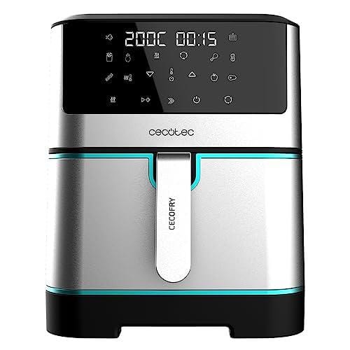 52% DESCUENTO Cecotec Freidora de Aire sin Aceite de 8 L Cecofry Supreme 8000 Air Fryer. 1800 W, Panel Táctil, 30º 200 ºC, 10 Modos Preconfigurados, Pre heat, Alerta, Acabados en Acero Inoxidable