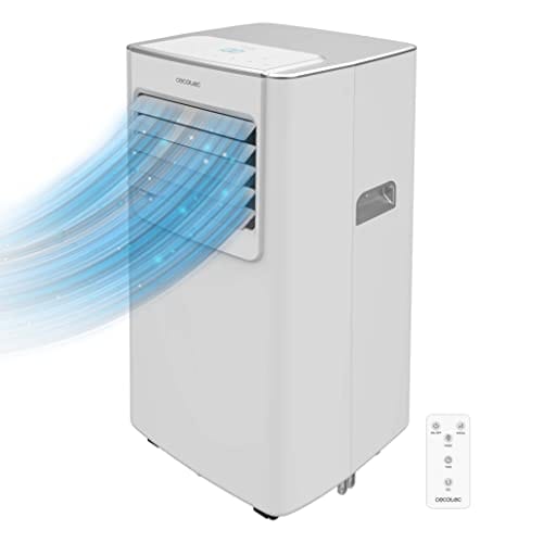 24% DESCUENTO Cecotec Aire Acondicionado Portátil con Mando a Distancia ForceClima 7100 Soundless, 7000 BTU, Pantalla LED, 4 Modos, 2 Velocidades, Cobertura hasta 20 m2, Kit de instalación de ventana incluido