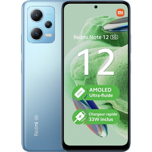 BUENA OFERTA 37% DESCUENTO Smartphone Xiaomi Redmi Note 12 6,67″ 5G Double nano SIM 128 Go Bleu