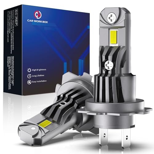 CAR WORK BOX H7 LED Bombilla, 60W 12000LM Lámpara de Faro LED de Coche