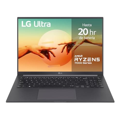 DESCUENTAZO 43% DESCUENTO LG Ultra 16UD70R G.AX59B Ordenador Portátil, 16 Pulgadas, 16:10 IPS, Sin Sistema Operativo, Ryzen R5, 16 GB RAM, 1TB SSD, 1.6Kg, Hasta 20 Hr de Autonomía, Color Gris Carbón