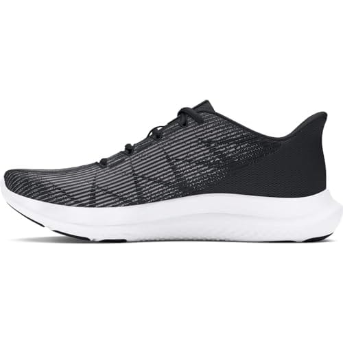 50% DESCUENTO Under Armour UA Charged Speed Swift Zapatillas de deporte de hombre, zapatillas transpirables para correr, color negro/blanco/blanco