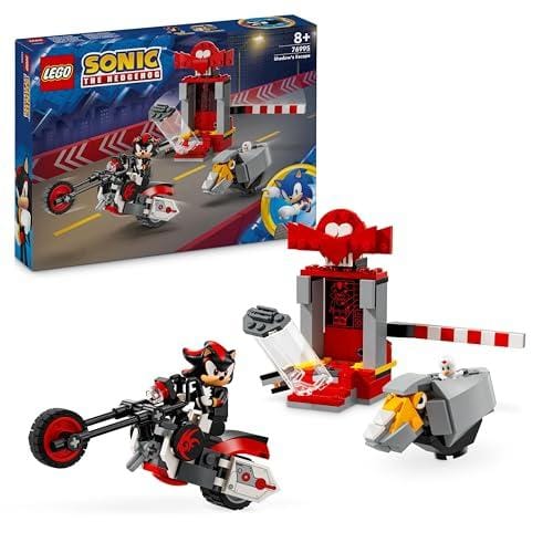 25% DESCUENTO LEGO Sonic The Hedgehog Huida de Shadow The Hedgehog, Moto de Juguete, Figuras de Acción de Personajes del Videojuego del Erizo Azul, Regalo para Niños, Niñas y Gamers de 8 Años o Más 76995