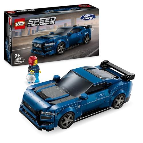 26% DESCUENTO LEGO Speed Champions Deportivo Ford Mustang Dark Horse Coche de Juguete Azul para Construir, Maqueta de Vehículo con Minifigura de Piloto, Regalo para Niños y Niñas de 9 Años o Más 76920