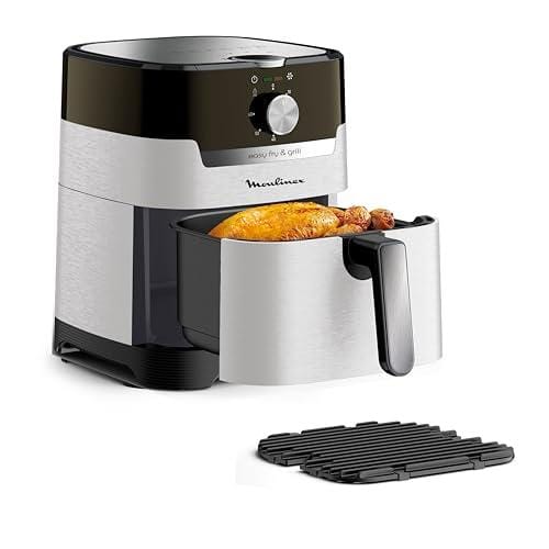 DESCUENTAZO 41% DESCUENTO Moulinex Easy Fry 4,2 L EZ501A Freidora de Aire 2 en 1 para Freír o a la Parrilla, Pantalla Digital Táctil, 16 Programas, Gran Capacidad, Hasta 6 personas