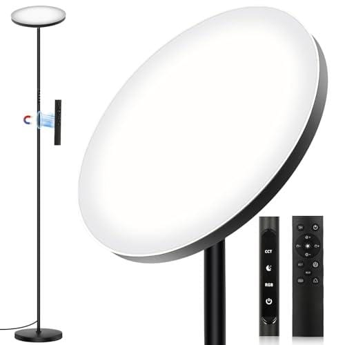 OTREN Lampara de Pie, RGB Lampara de Pie Salon LED Regulable con Mando a Distancia y Control Táctil, 36W Lámpara de Pie de Estar Dormitorio Oficina