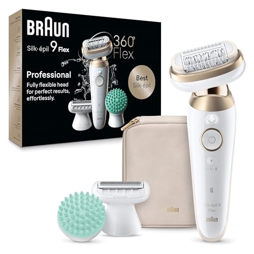 42% DESCUENTO Braun Silk épil 9 Flex, Depiladora Eléctrica Para Una Eliminación Del Vello Fácil, 9 071 3D, Blanca/Dorada
