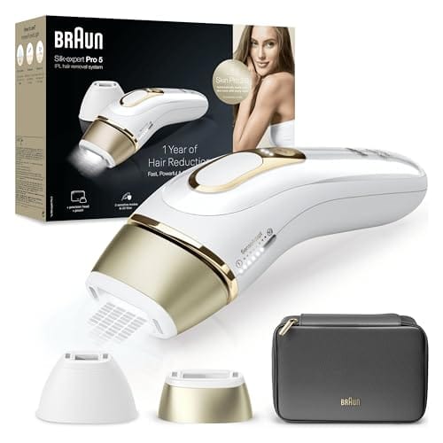 30% DESCUENTO Braun Luz Pulsada Silk expert Pro 5 PL5140 IPL, Eliminación Del Vello En Casa, Funda, 2 Cabezales