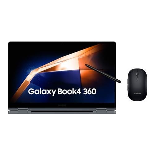 Samsung Galaxy Book4 360 Laptop 15,6″ FullHD AMOLED Táctil (Intel® Core™ 5 Processor 120U, 8GB RAM, 512GB SSD, Intel Iris Xe Graphics, Windows 11 Home) Negro–Teclado QWERTY español + Ratón bluetooth