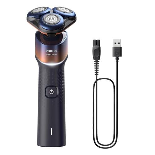 39% DESCUENTO Philips X5012/00 Serie 5000 Afeitadora Eléctrica para Hombre, Maquina de Afeitar Barba, Tecnología SkinProtect, Cabezal Flexible 360, Carga 1 h/Carga óptima 5 min, Naranja