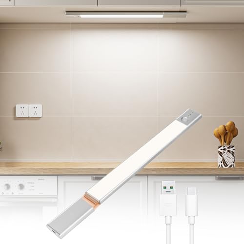 20% DESCUENTO Wayrank Luz LED Armario con Sensor Movimiento: 40cm 90 LEDs Luz Nocturna para Guardarropa Batería Extraíble de 1500mAh Tres Temperaturas de Color Regulable para Cocina, Baño, Dormitorio y Escritorio.