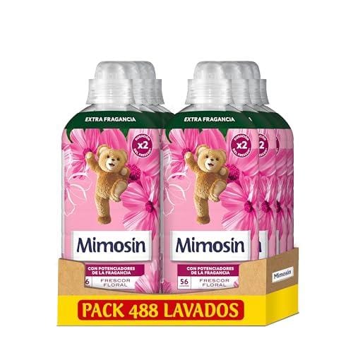 39% DESCUENTO Mimosín Suavizante Concentrado Frescor Floral, 8 x 56 lavados