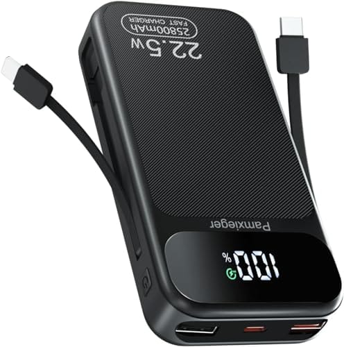 57% DESCUENTO Bateria Externa 25800mAh 22,5W Carga Rapida Power Bank con 4 Salidas USB y Pantalla LED Cargador Portatil PD QC3.0 USB C Bateria Portatil para Smartphones Tablets