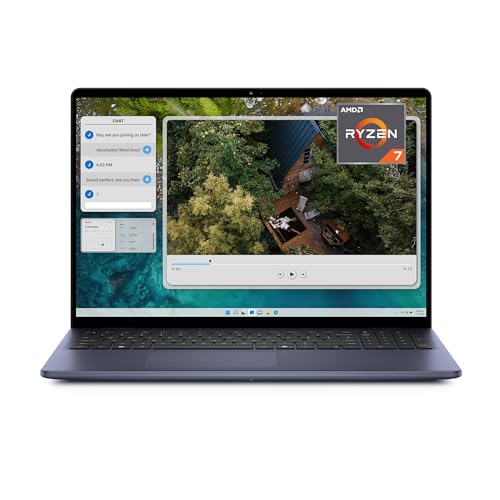 DELL Inspiron 16 5645 Ordenador Portátil de 16″ 16:10 FHD+, AMD Ryzen 7 8840U, 16GB RAM, 1TB SSD, AMD Radeon Graphics, Windows 11 Home, Teclado retroiluminado QWERTY español Azul Medianoche