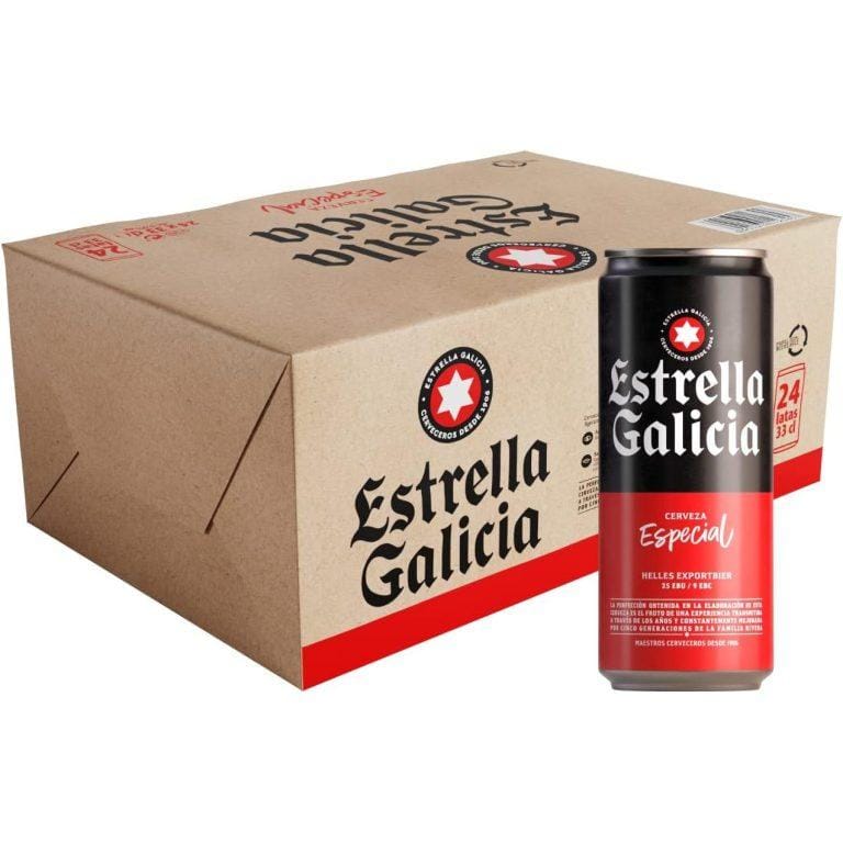 Cerveza Estrella Galicia Especial Cerveza Lager Especial 24 Latas x 330M 5,5% ,VollDamm Doble Malta Estilo Märzenbier24 x 33cl,Cerveza Maestra Doble Lúpulo 12*2*33cl,cerveza Mahou 0,0 Tostada Cerveza Lager Refrescante Ligera 24*33cl | Miravia