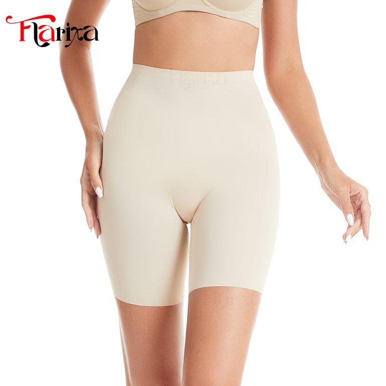 Flarixa pantalones cortos de cintura alta sin costuras para mujer, ropa interior elástica, pantalones protectores debajo de la falda, vestido, caderas, Lfting | Miravia