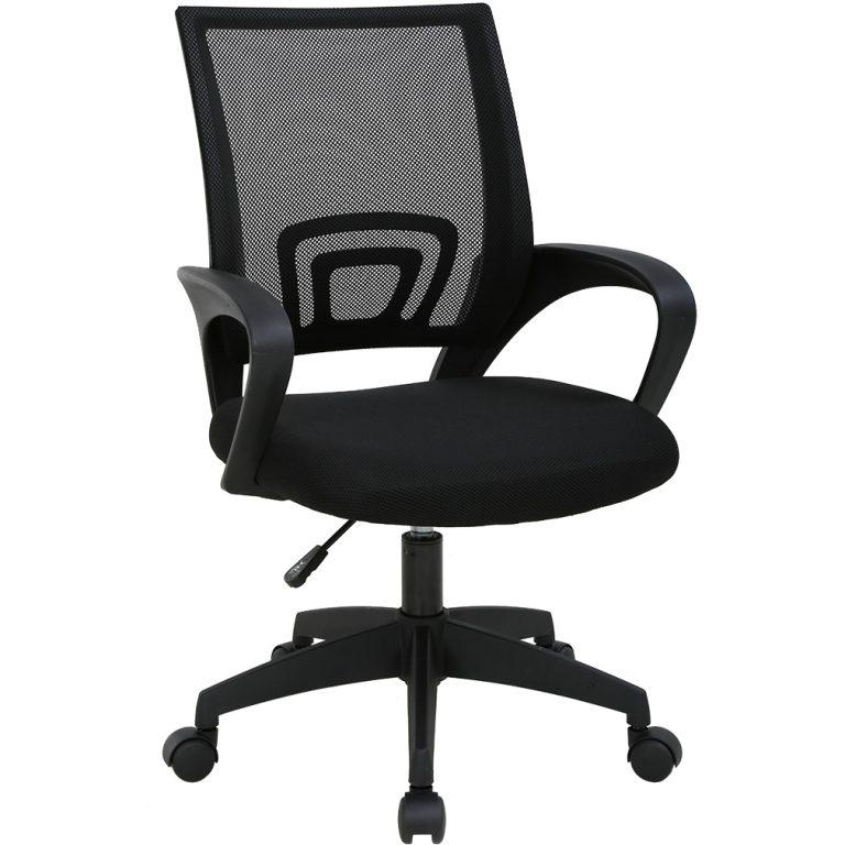 T-LoVendo – Silla de Oficina o escritorio ergonómica con Soporte Lumbar, Malla transpirable, Regulable en altura, Ruedas antiarañazos, Color Negro | Miravia