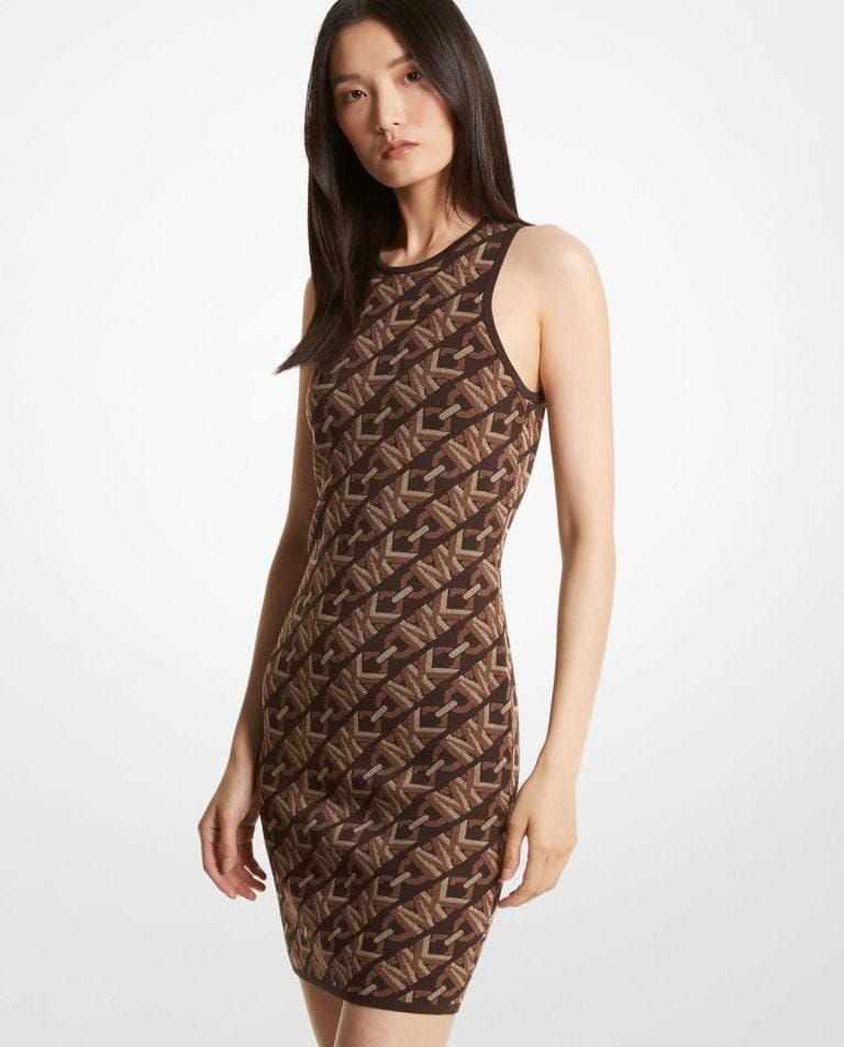 Vestido corto sin mangas con estampado de logotipos · Michael Michael Kors · El Corte Inglés