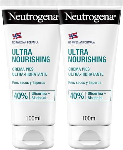 42% DESCUENTO Neutrogena Fórmula Noruega Crema de Pies Ultra Hidratante (pack de 2 x 100 ml), crema para pies secos y ásperos, crema hidratante con Glicerina y Bisabolol