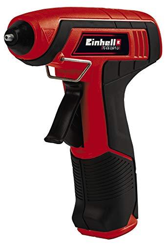 40% DESCUENTO Einhell Pistola de pegamento caliente inalámbrica TC CG 3.6 /1 Li – 3,6 V, calentamiento 30 segundos, indicador LED de calentamiento y carga. Incluye caja de metal, cargador + 4 barras de pegamento