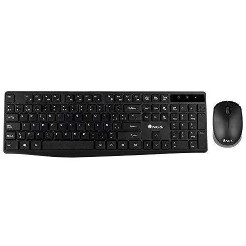 57% DESCUENTO NGS ALLUREKIT Kit de Teclado Multimedia y Ratón 1200dpi Inalámbricos 2.4GHz (QWERTY Español)